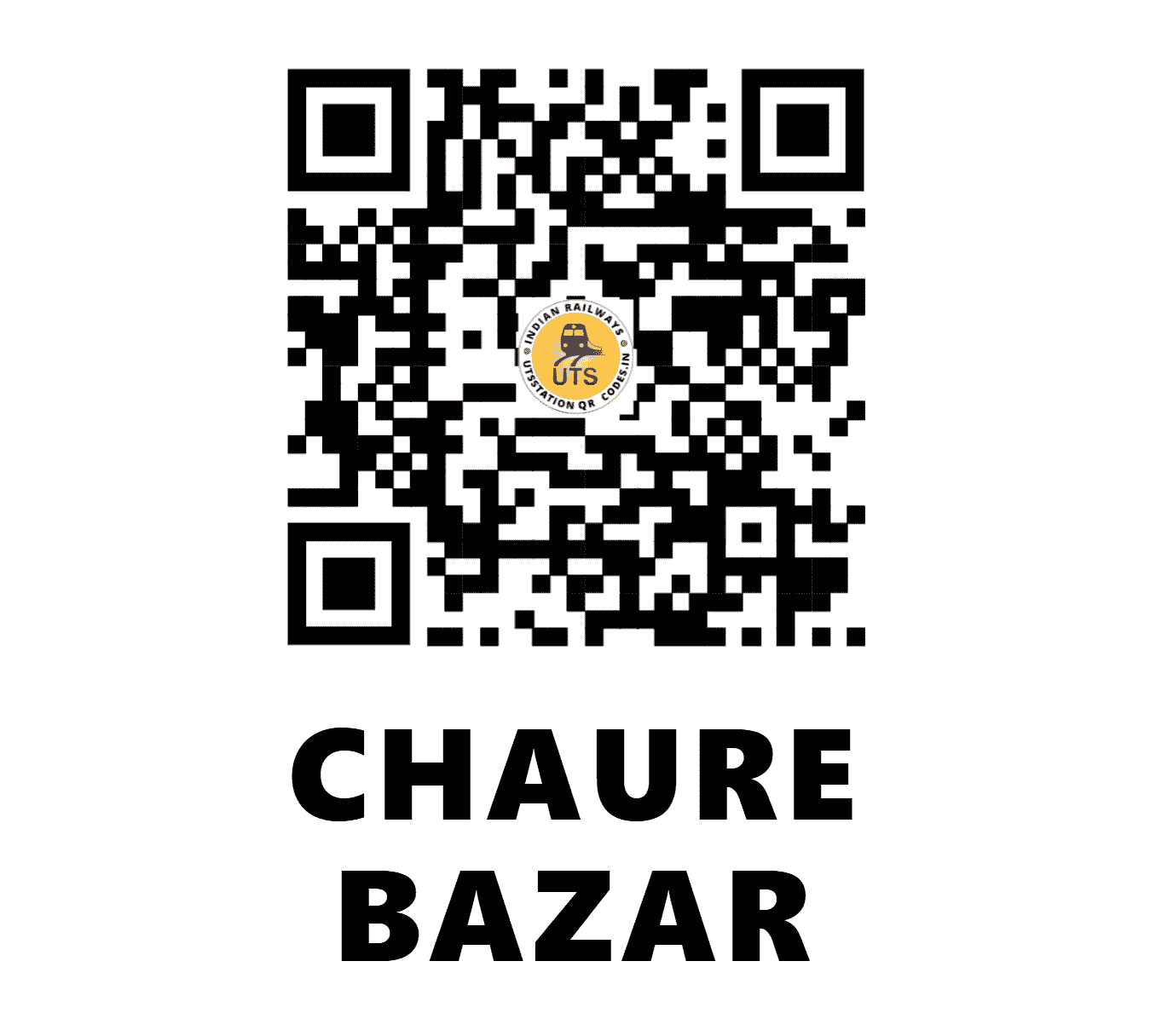 UTS QR Code for CHAURE BAZAR - CHBR - NR (UTTAR PRADESH)